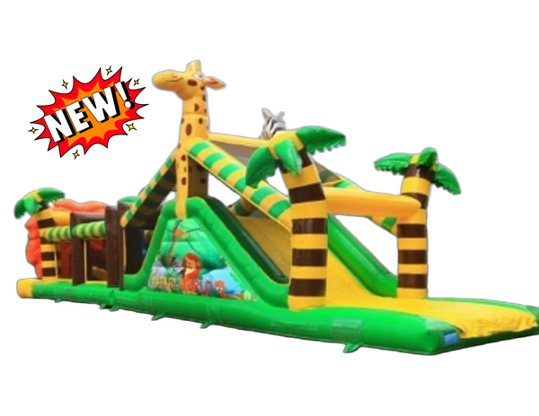 SAVANA – Location Martinique : Parcours gonflable pour enfants jusqu'à 10 ans (env. 12 x 4 x ht 5 m.) / FORFAIT DE 4H