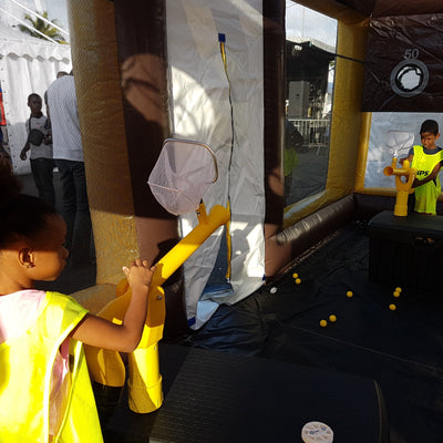 Canon à Balles : jeu pour enfants à partir de 3 ans et adultes (env. 3.7 x 7 x Ht 3 m.)