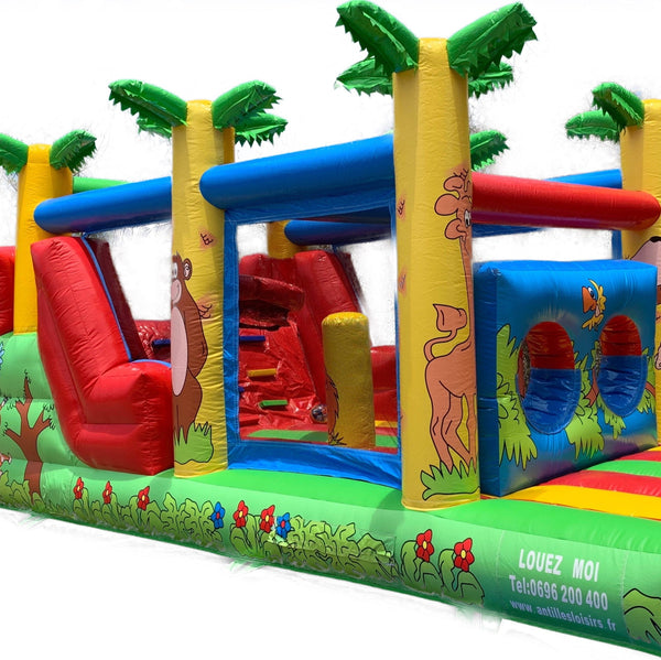 Africa 1 : jeu pour enfants de 18 mois à 10 ans (env. 8 x 3 x ht 4 m.) non couvert en toiture / FORFAIT 4H