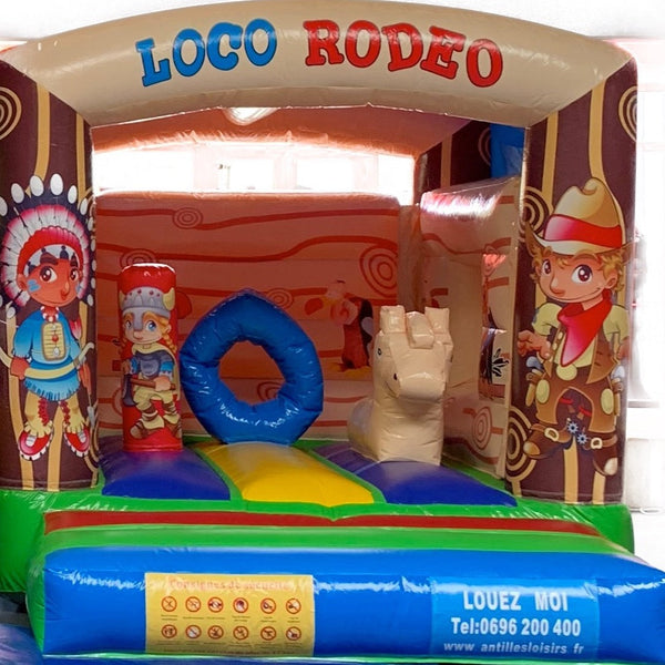 Loco Rodéo : pour enfants jusqu'à 10 ans ( env. 3 x 4 x Ht 4 m.)/ FORFAIT DE 4H