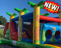 Africa 2 : jeu pour enfants de 18 mois à 10ans ( env. 8 x 3 x Ht 4 m.) ave c toiture tissu. / FORFAIT DE 4H JOURS / PERIODE HAUTE