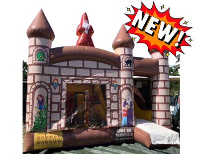 Château enchanté : jeu pour enfants jusqu'à 10 ans ( env. 5 x 5,5 x ht 4.5 m.)/ FORFAIT DE 4H