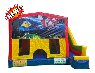 CHATEAU GONFLABLE AVEC TOBOGGAN EXTERIEUR/ FORFAIT DE 4H