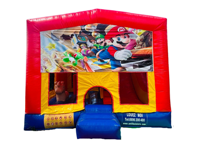 CHATEAU GONFLABLE AVEC TOBOGGAN INTERIEUR/ FORFAIT DE 4H PÉRIODE HAUTE