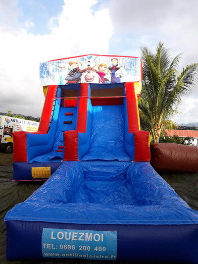 Toboggan Piscine GEANT XXL ( pour enfants de 4 à 12 ans ) : modèle "Spiderman" ou "Reine des Neiges" ou "Joyeux Anniversaire" au choix/ FORFAIT DE 4H PÉRIODE HAUTE