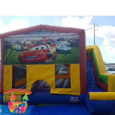 CHATEAU GONFLABLE AVEC TOBOGGAN EXTERIEUR/ FORFAIT DE 4H PERIODE HAUTE