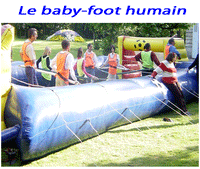 Baby foot humain : à partir de 8/10 ans et adultes (env. 13 x 6.5 x Ht 2.5 m) / FORTFAIT 4H JOURS FÉRIÉS 2024