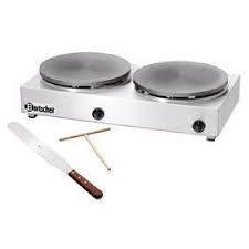 Lot crêpières 2 plaques à gaz OU lot de 2 crêpières 1 plaque électriques à récupérer entre 8h et 9h dans nos locaux et à restituer entre 8h et 9h dans nos locaux (sauf si livraison avec jeu gonflable) / PÉRIODE HAUTE