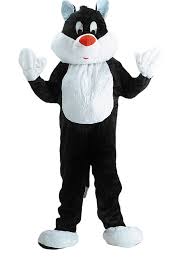 Mascotte Chat Noir et Blanc