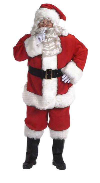 Costume de Père Noël complet gamme professionnelle (à venir récupérer dans nos locaux le jour J entre 9h et 10h et à restituer entre 18h et 19h ou le lendemain entre 8h et 9h)